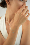 Noelle Love 925 Sterling Silver Bracelet (Silver)