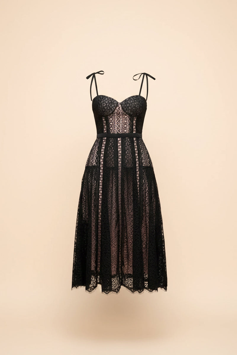 Dianelle Padded Dress (Black) – DoubleWoot