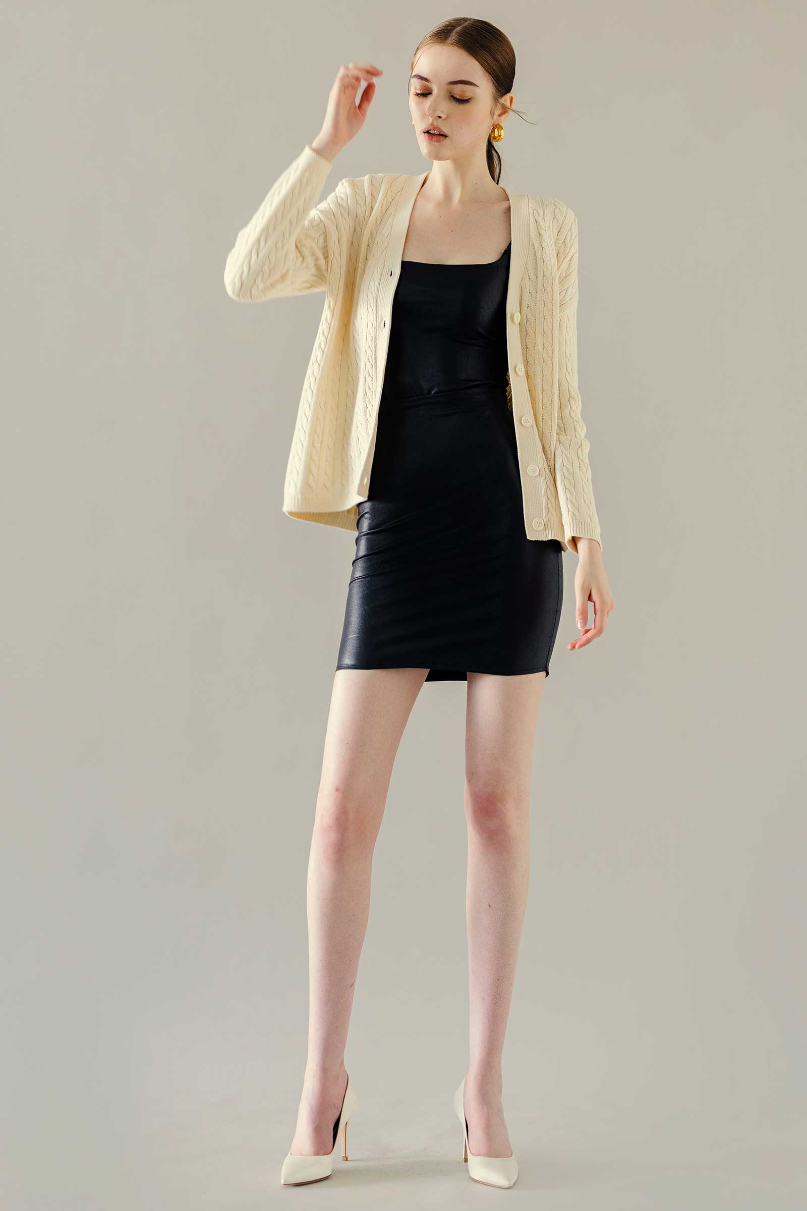 Dhele Cardi (Cream)