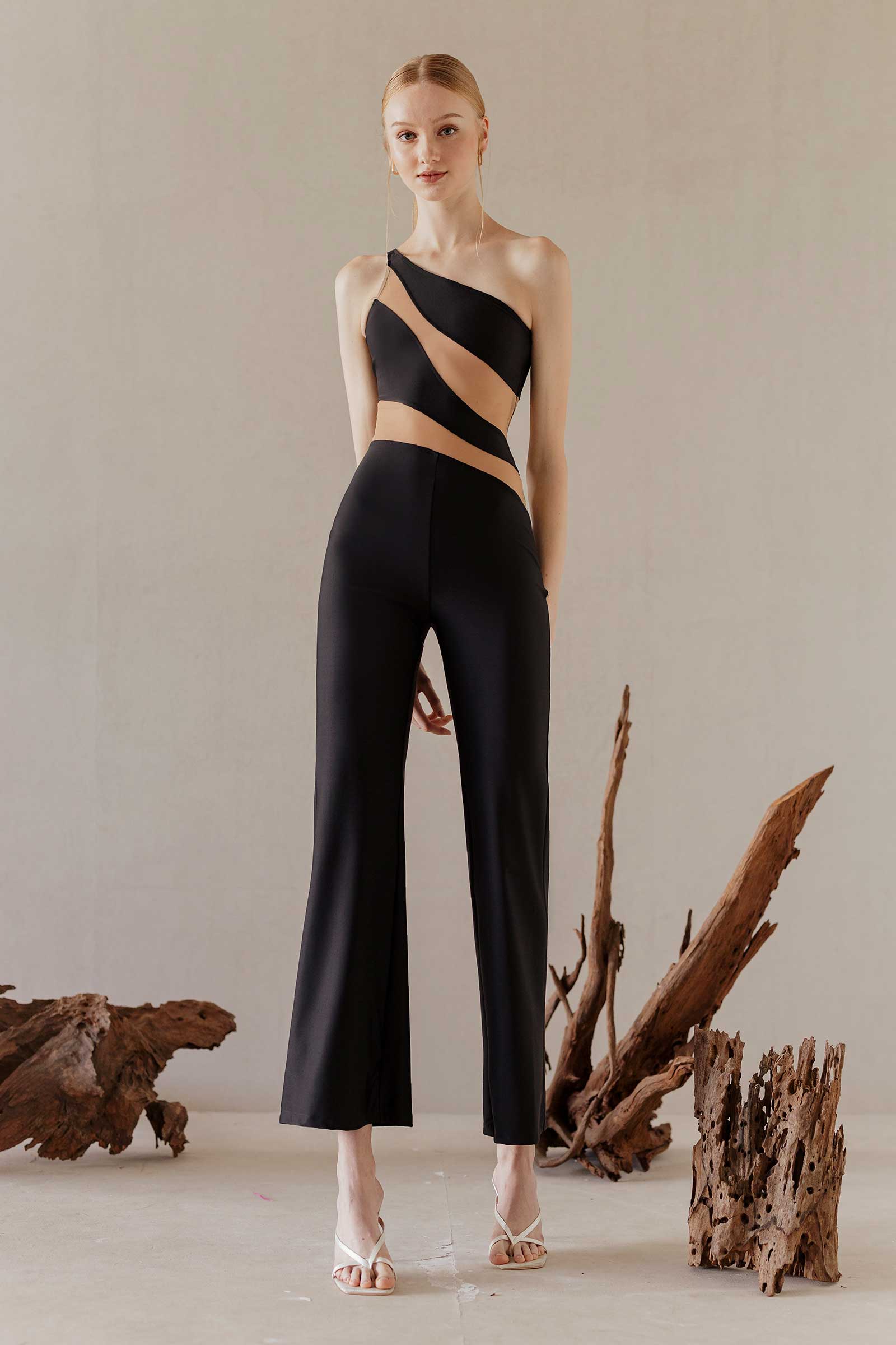 Dolace Jumpsuit (Black+Nude)