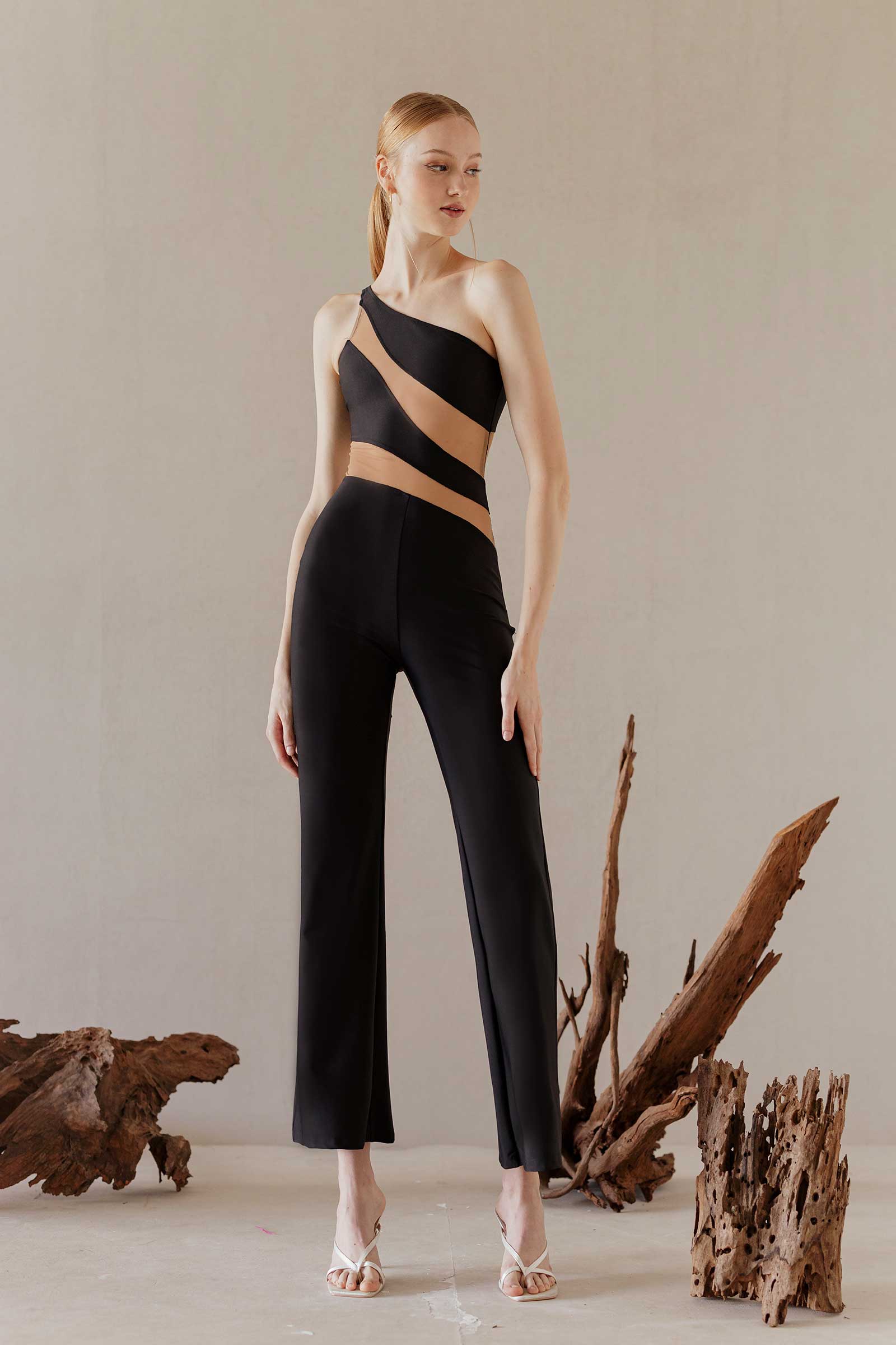 Dolace Jumpsuit (Black+Nude)