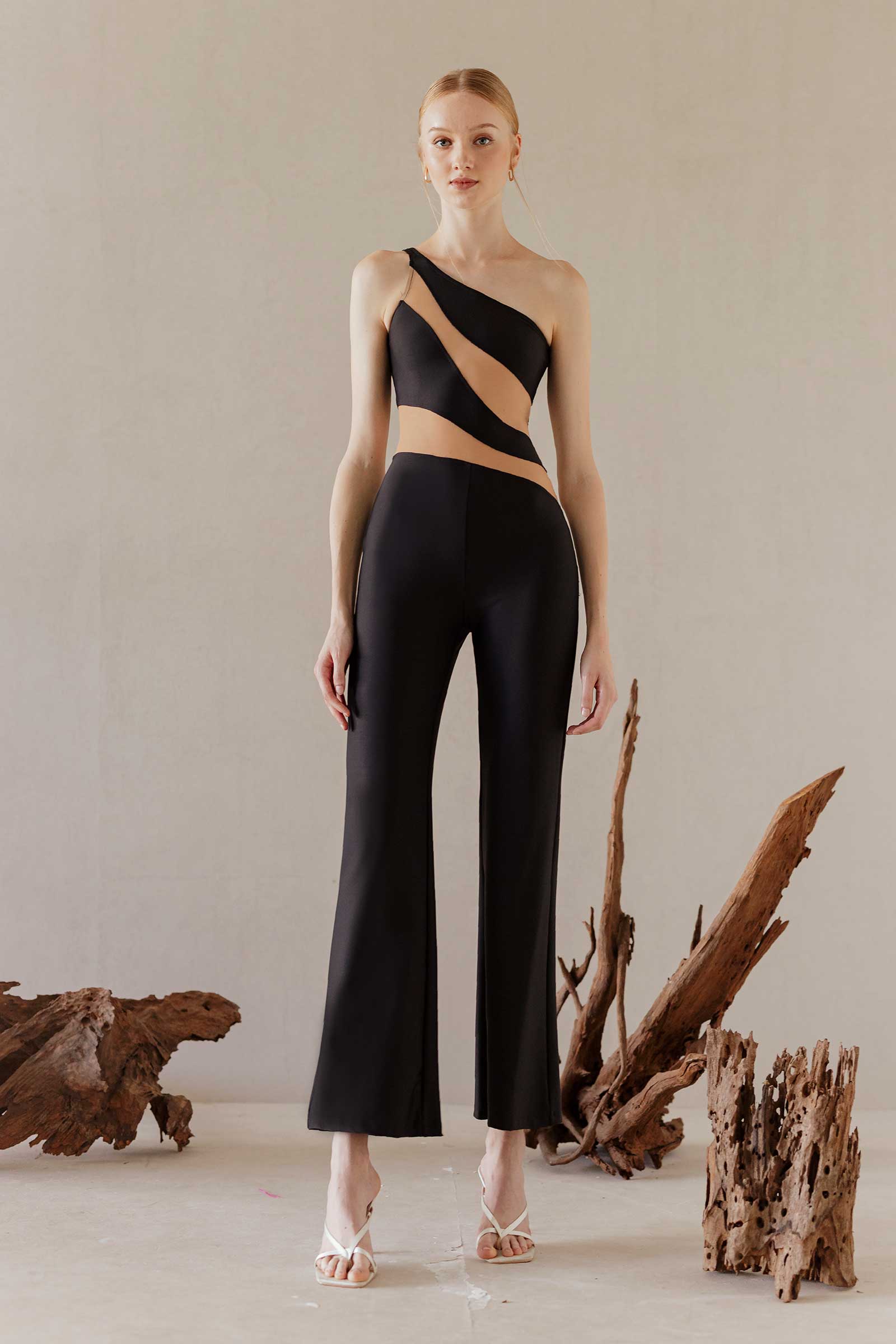 Dolace Jumpsuit (Black+Nude)