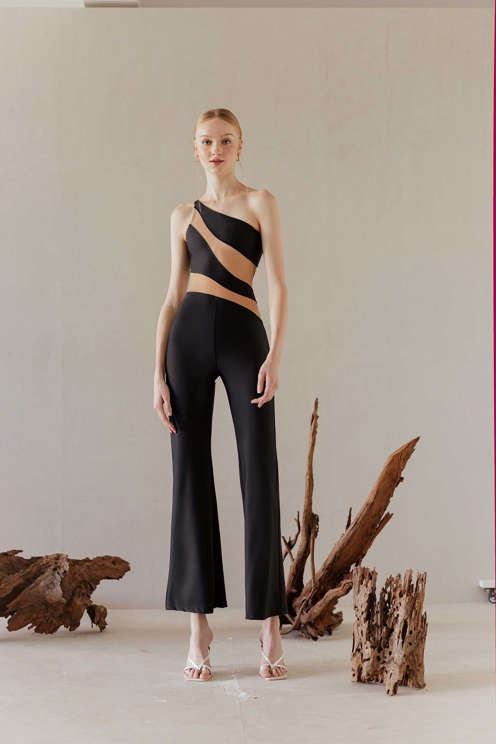 Dolace Jumpsuit (Black+Nude)