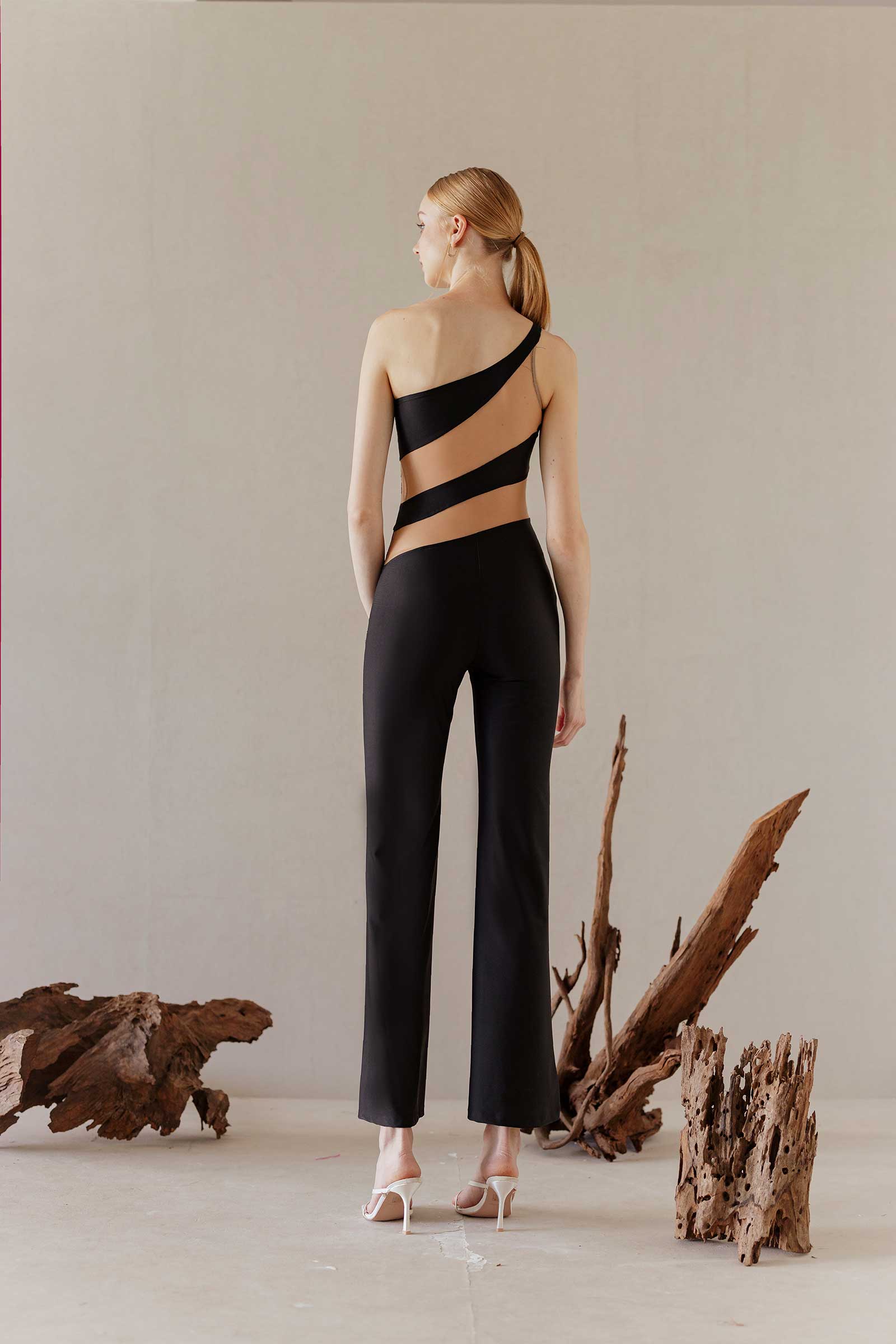 Dolace Jumpsuit (Black+Nude)