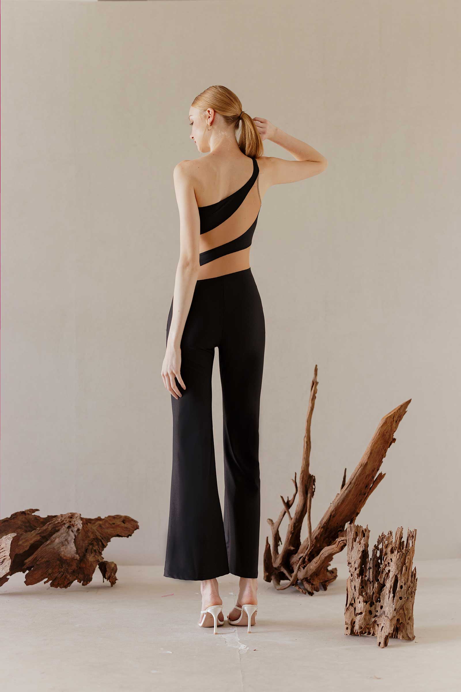 Dolace Jumpsuit (Black+Nude)