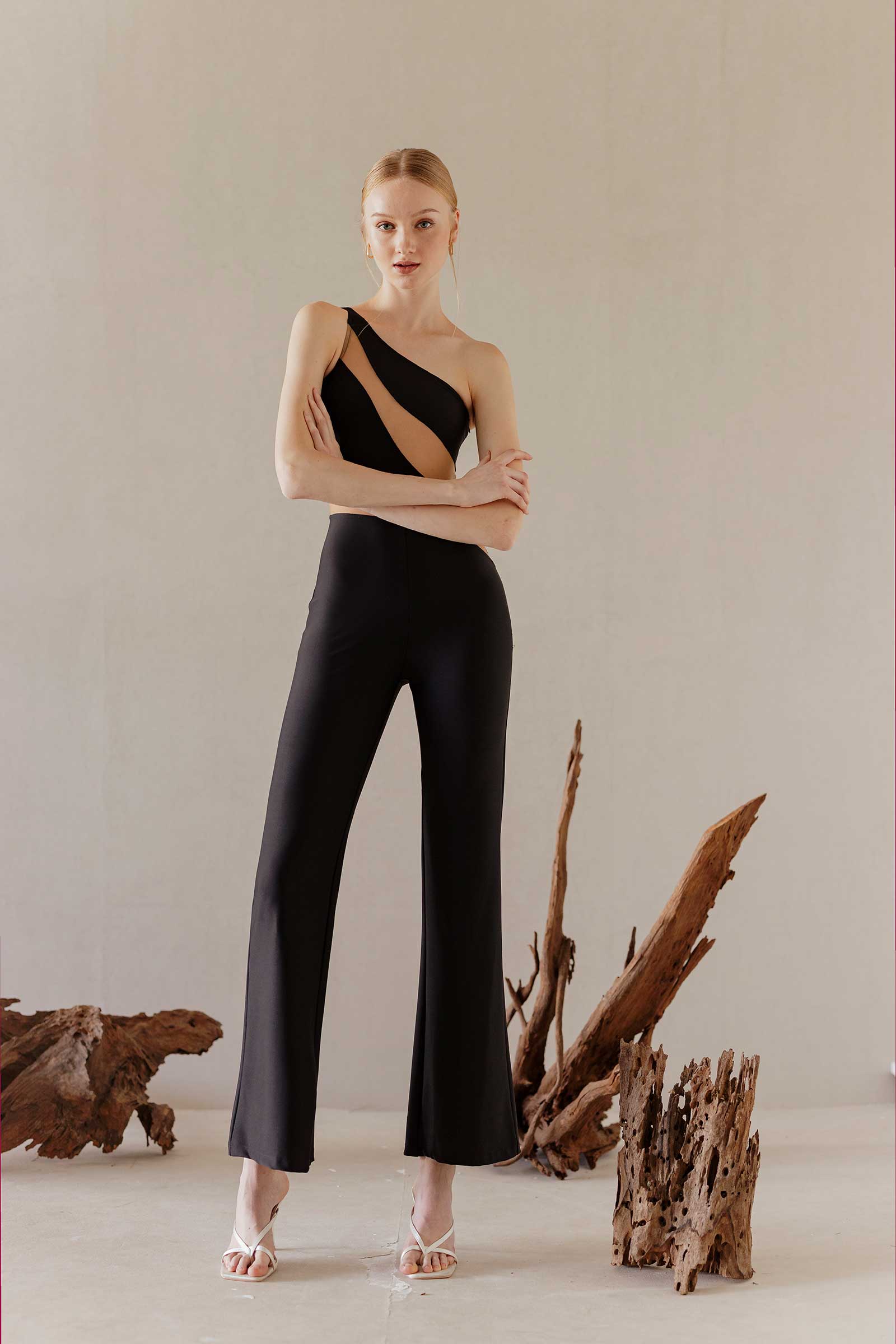 Dolace Jumpsuit (Black+Nude)