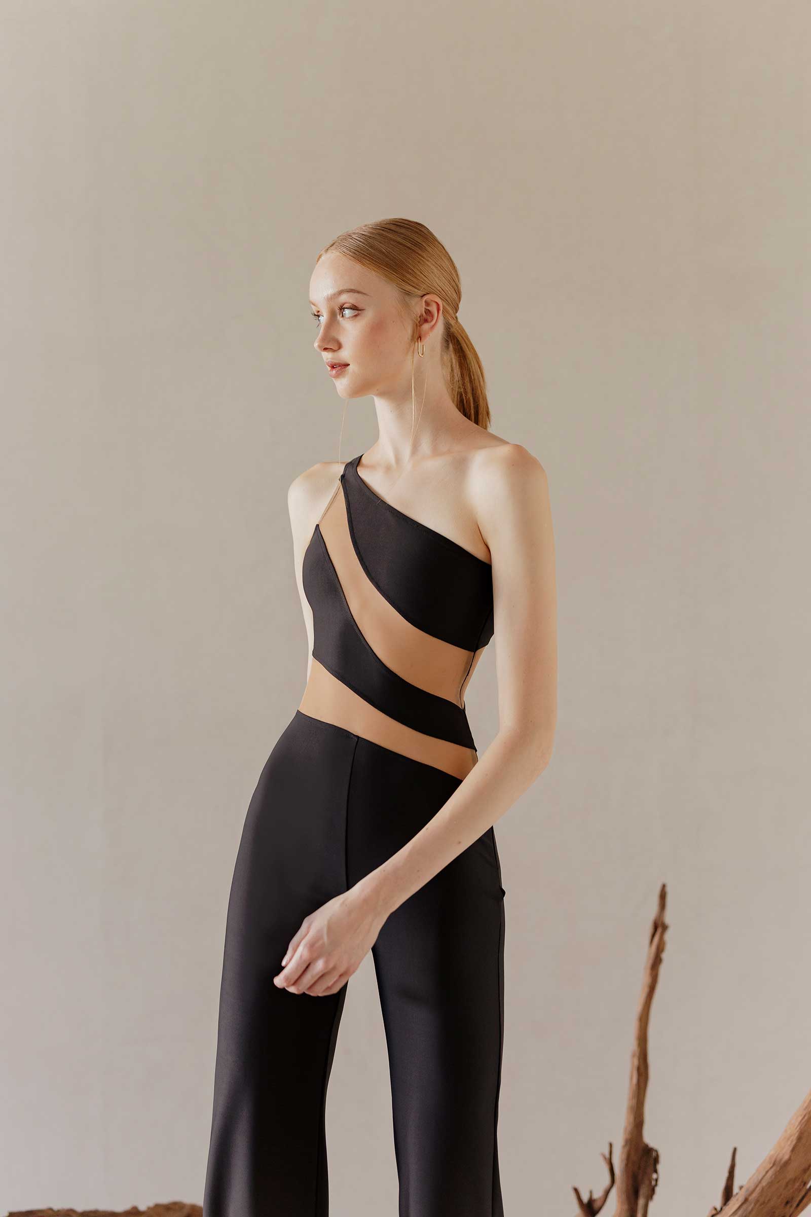 Dolace Jumpsuit (Black+Nude)