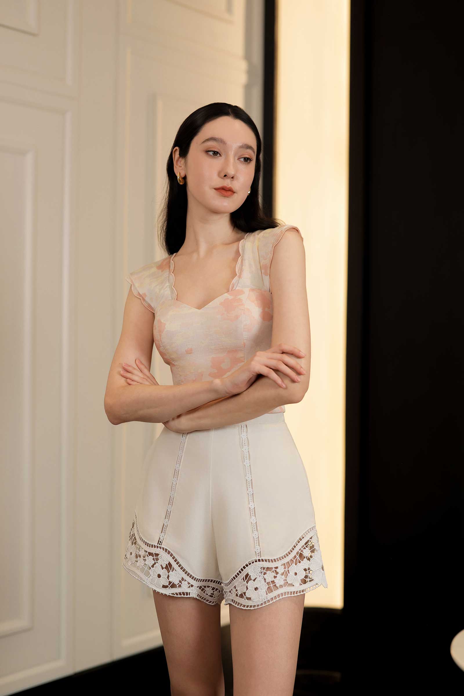 Duvina Padded Top Only (Peach)