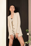 Dolenne Structured Blazer (Cream)