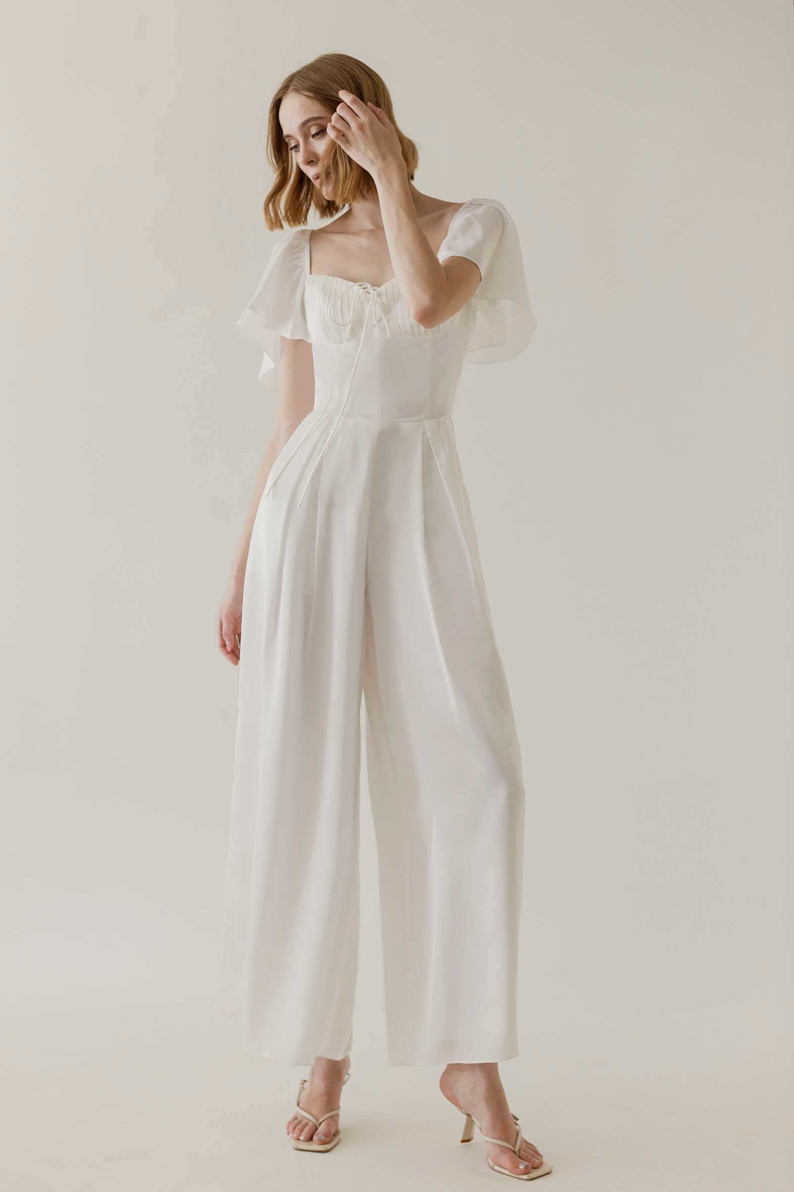 Deruny Jumpsuit (White)