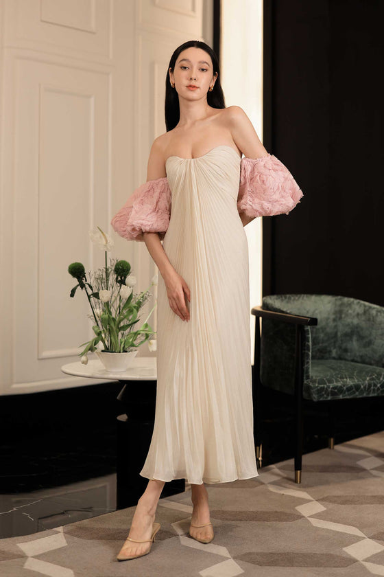 Dorelia Convertible Padded Dress (Cream)