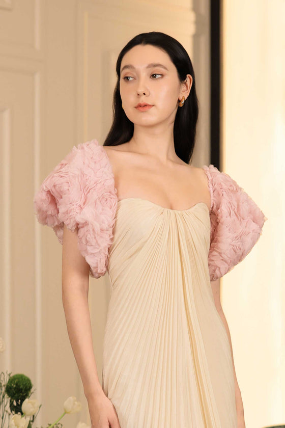 Dorelia Convertible Padded Dress (Cream)