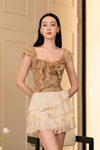 Devoria Ruffle Skort (Cream)