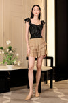 Devoria Ruffle Skort (Mocha)