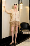 Devoria Ruffle Cardi (Cream)