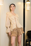 Devoria Ruffle Cardi (Cream)