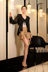 Devoria Ruffle Cardi (Black)