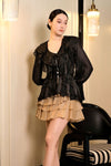 Devoria Ruffle Cardi (Black)