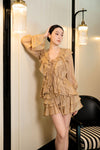 Devoria Ruffle Skort (Mocha)