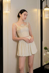 Dloriance Padded Embroidery Top (Ivory)