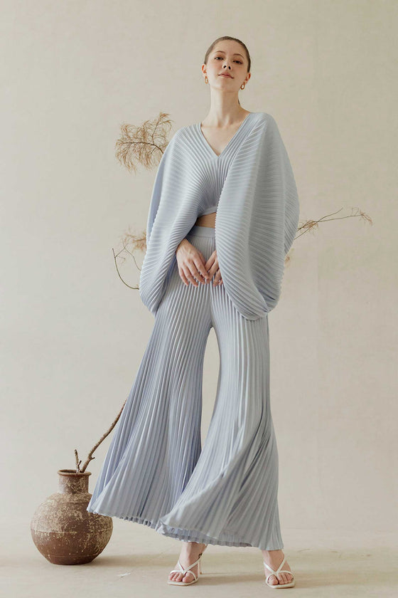 Derre Pleated Pants (Soft Blue)