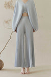 Derre Pleated Pants (Soft Blue)