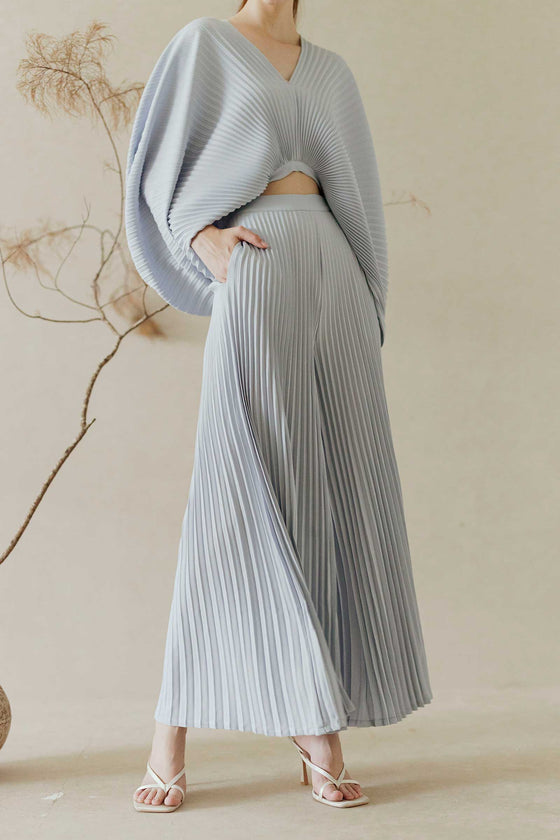 Derre Pleated Pants (Soft Blue)