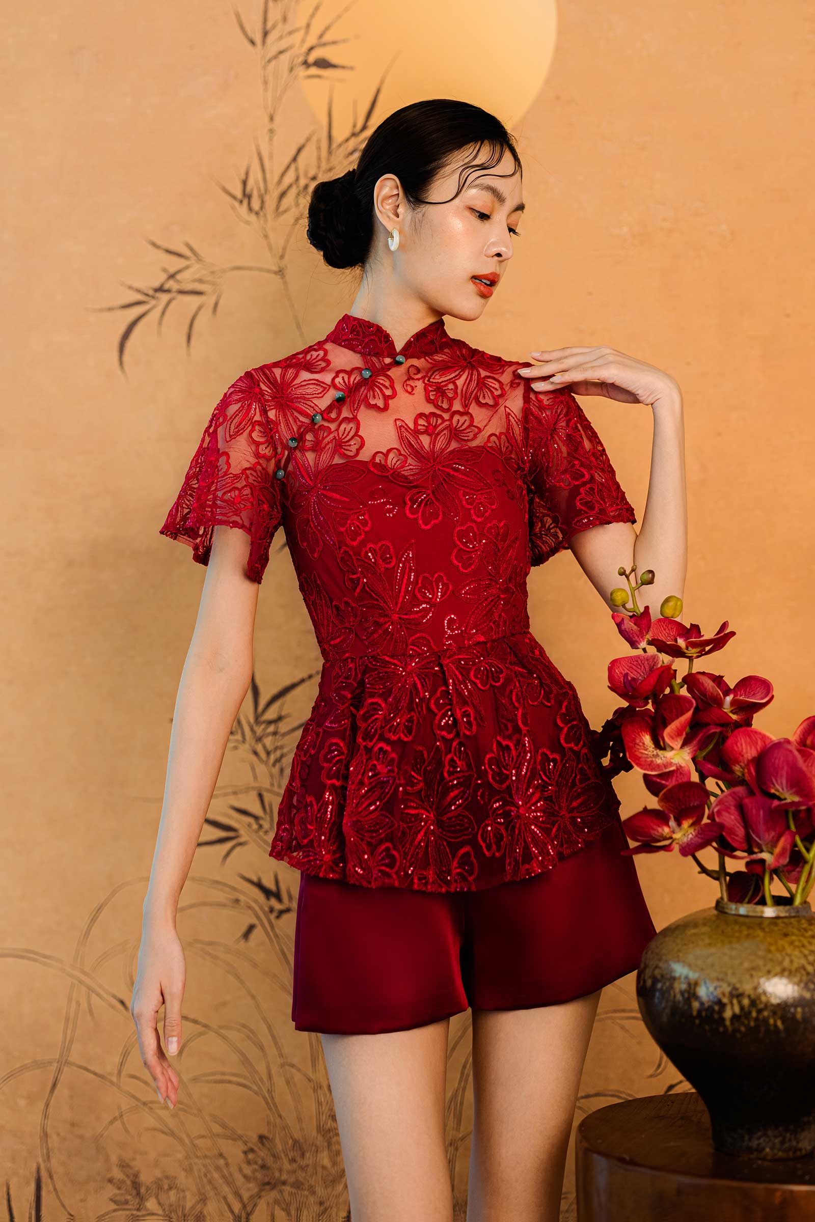 Chun Romper (Red)