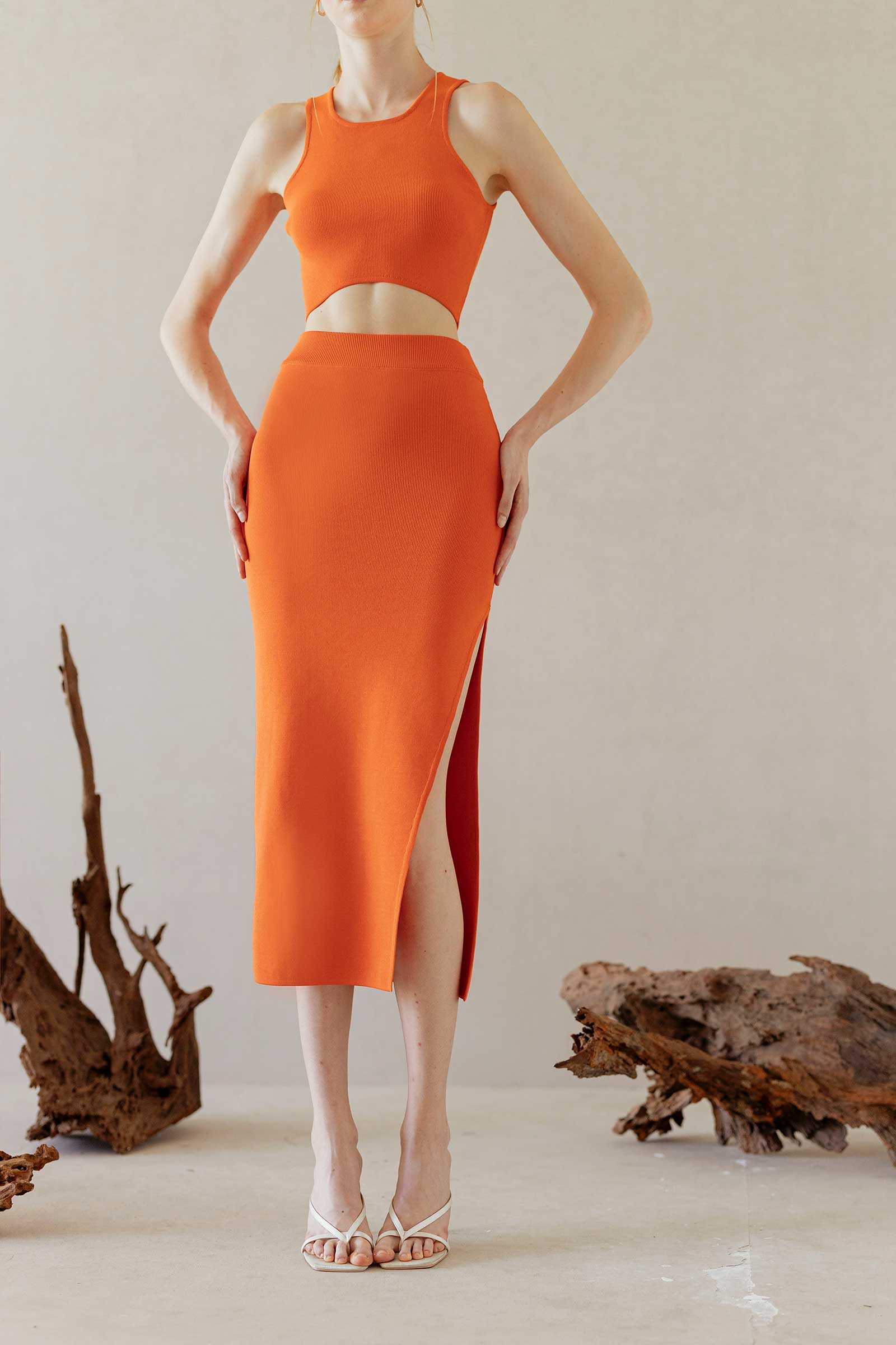 Decala Skirt (Tangerine)