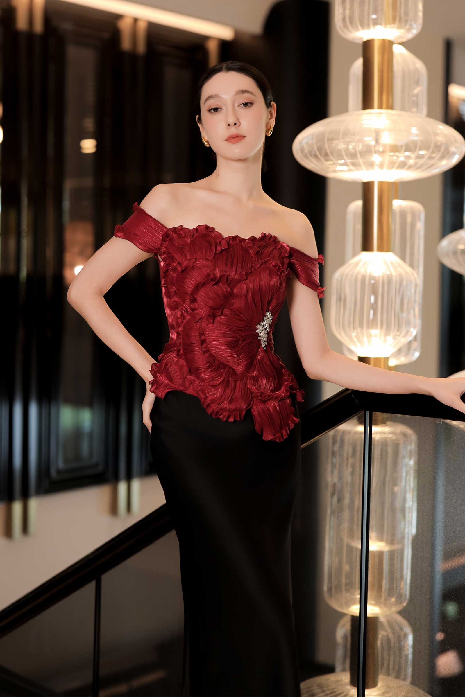 Drasielle Corset Top (Maroon)