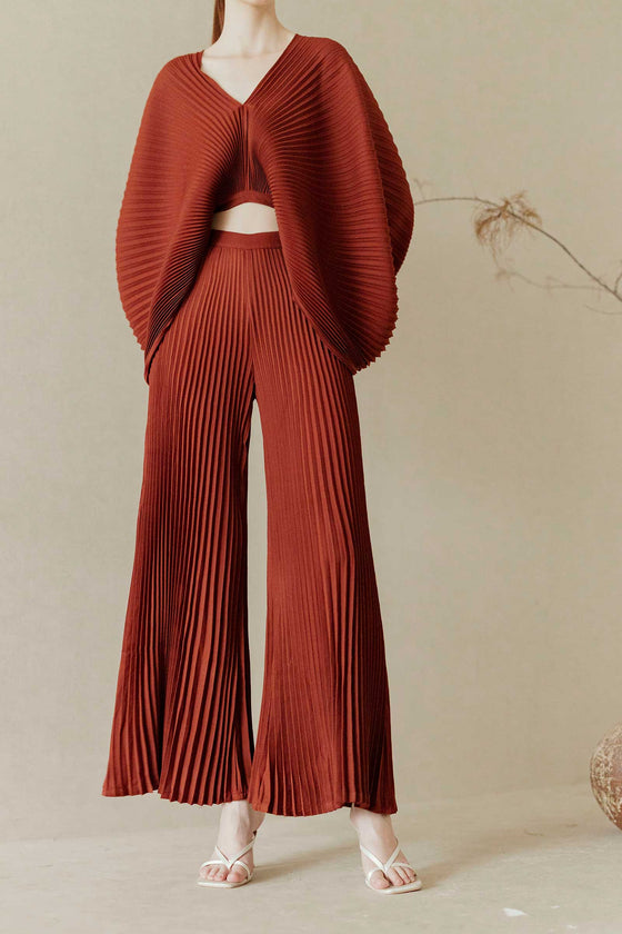 Derre Pleated Pants (Rust)