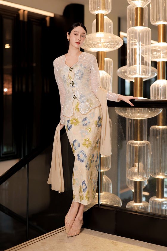 Tiariasa Kebaya Set (Cream)