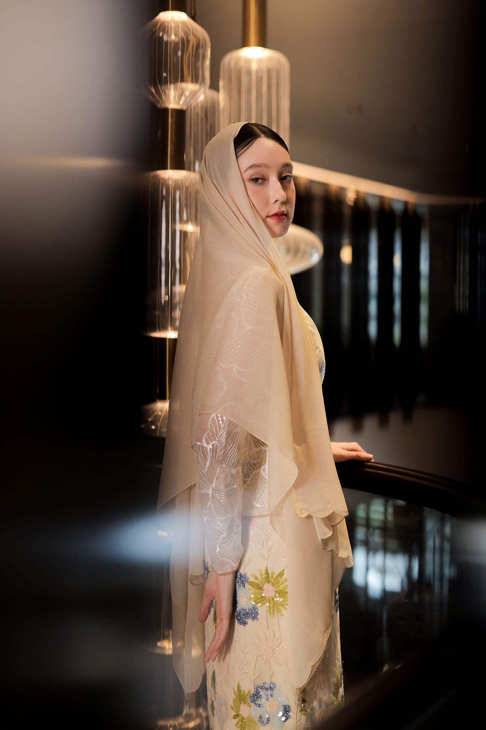 Tiariasa Padded Dress (Cream)