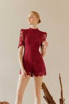 Drissa Romper (Maroon)