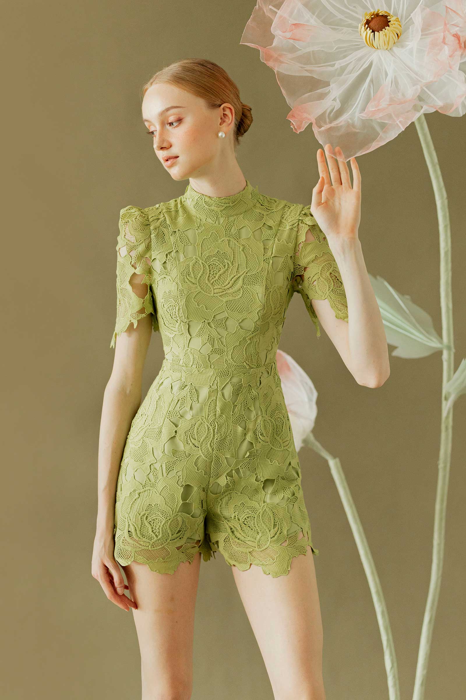 Drissa Romper (Leaves)