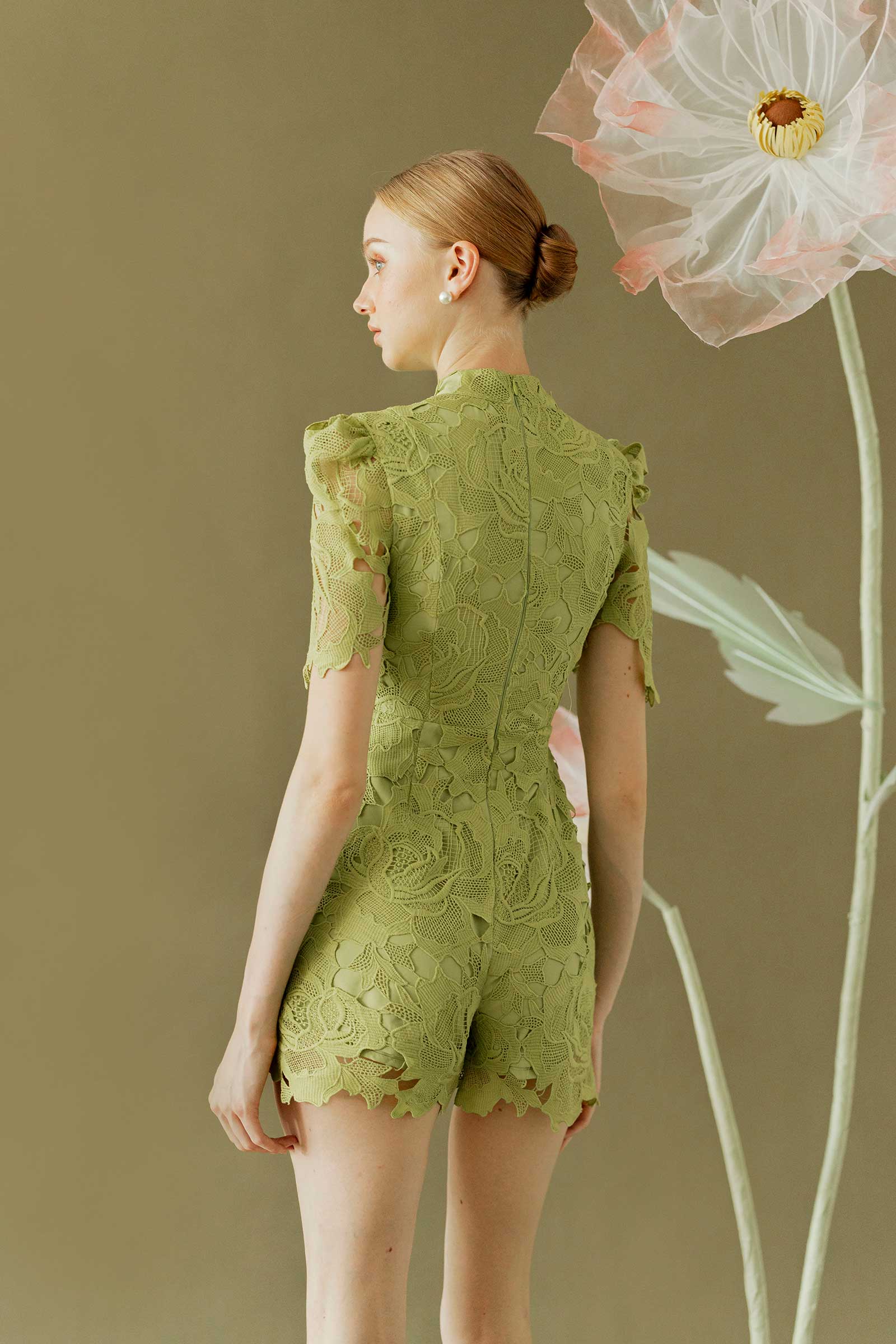 Drissa Romper (Leaves)