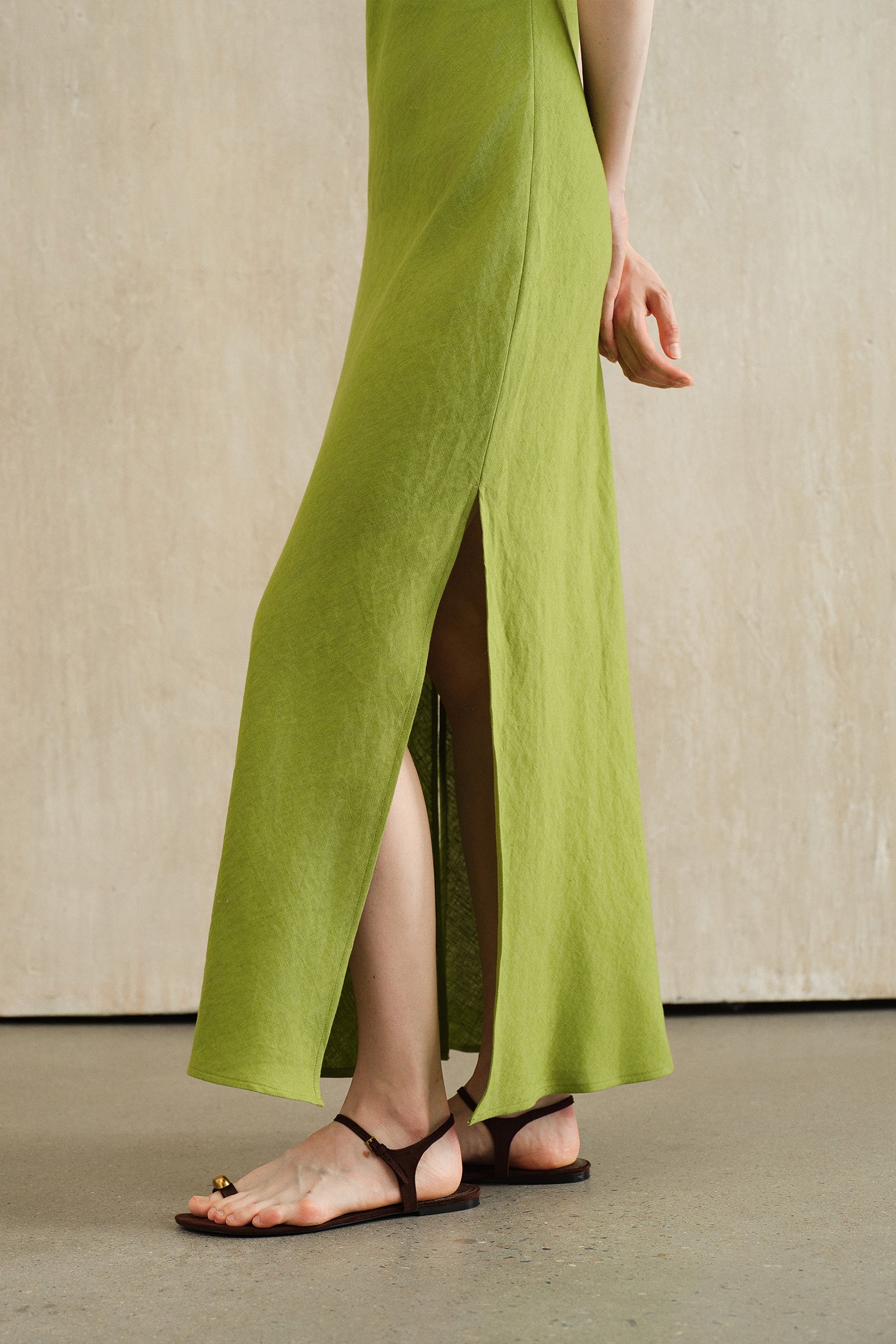 Yarra Linen Dress (Bergamot)