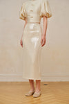 Jaded Midi Skirt (Porcelain Cream)