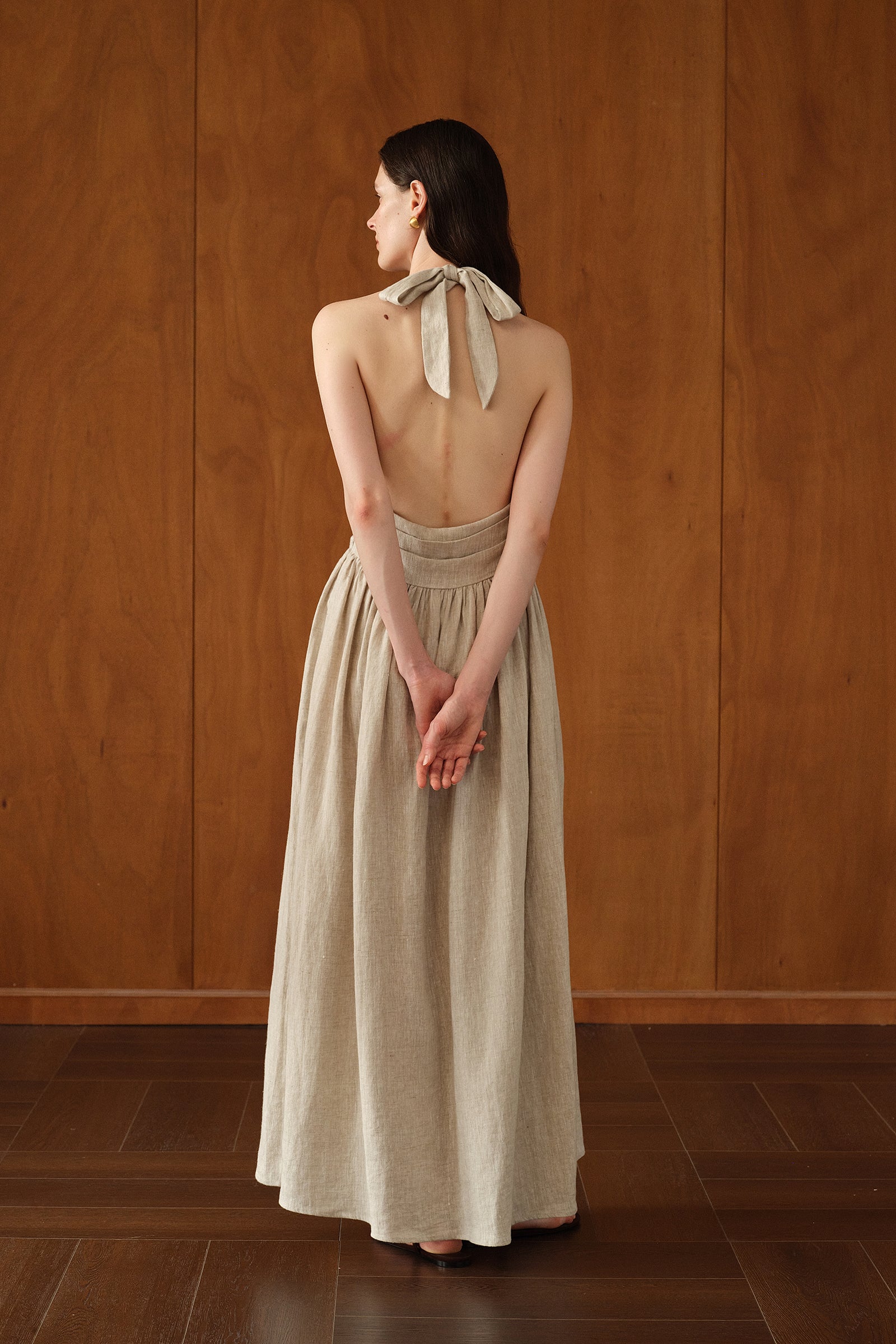 Penelope Dress (Natural Linen)