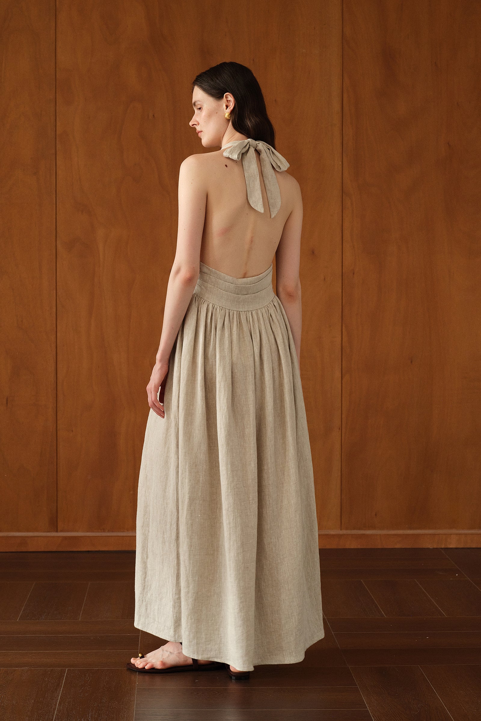Penelope Dress (Natural Linen)