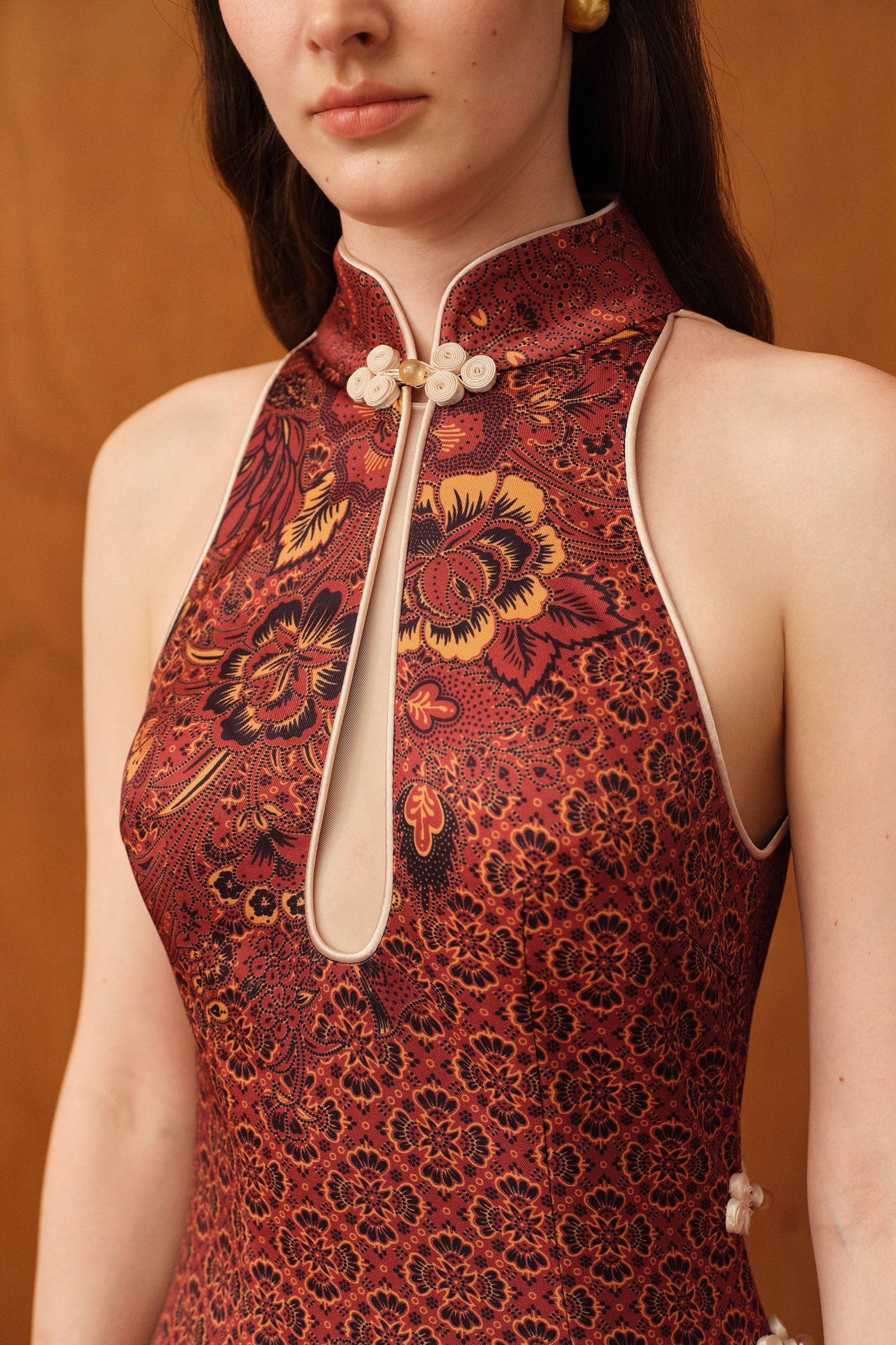Maya Qipao (Russet)