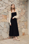 Phyllo Midi Knit Dress (Black)