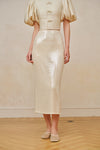 Jaded Midi Skirt (Porcelain Cream)
