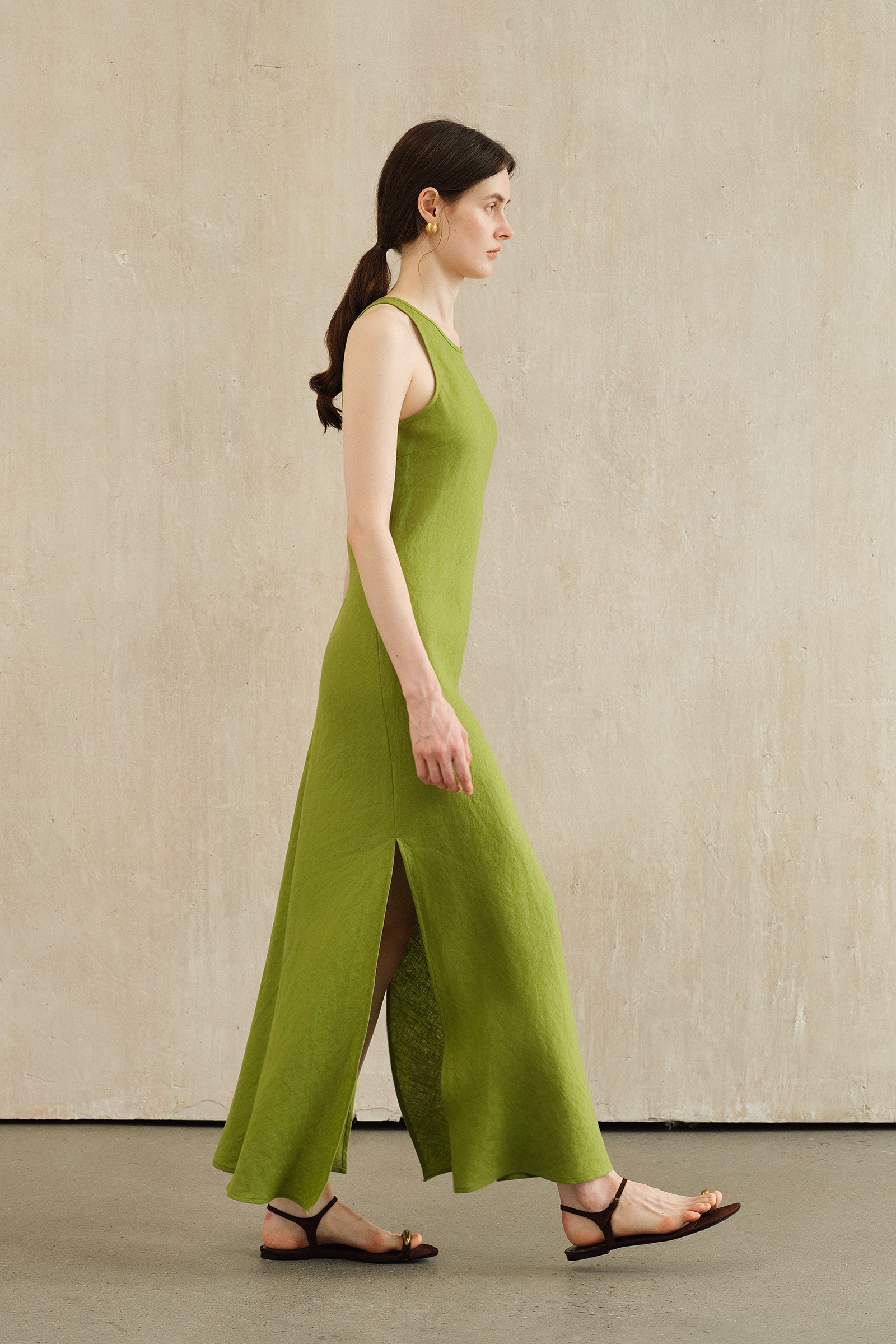 Yarra Linen Dress (Bergamot)