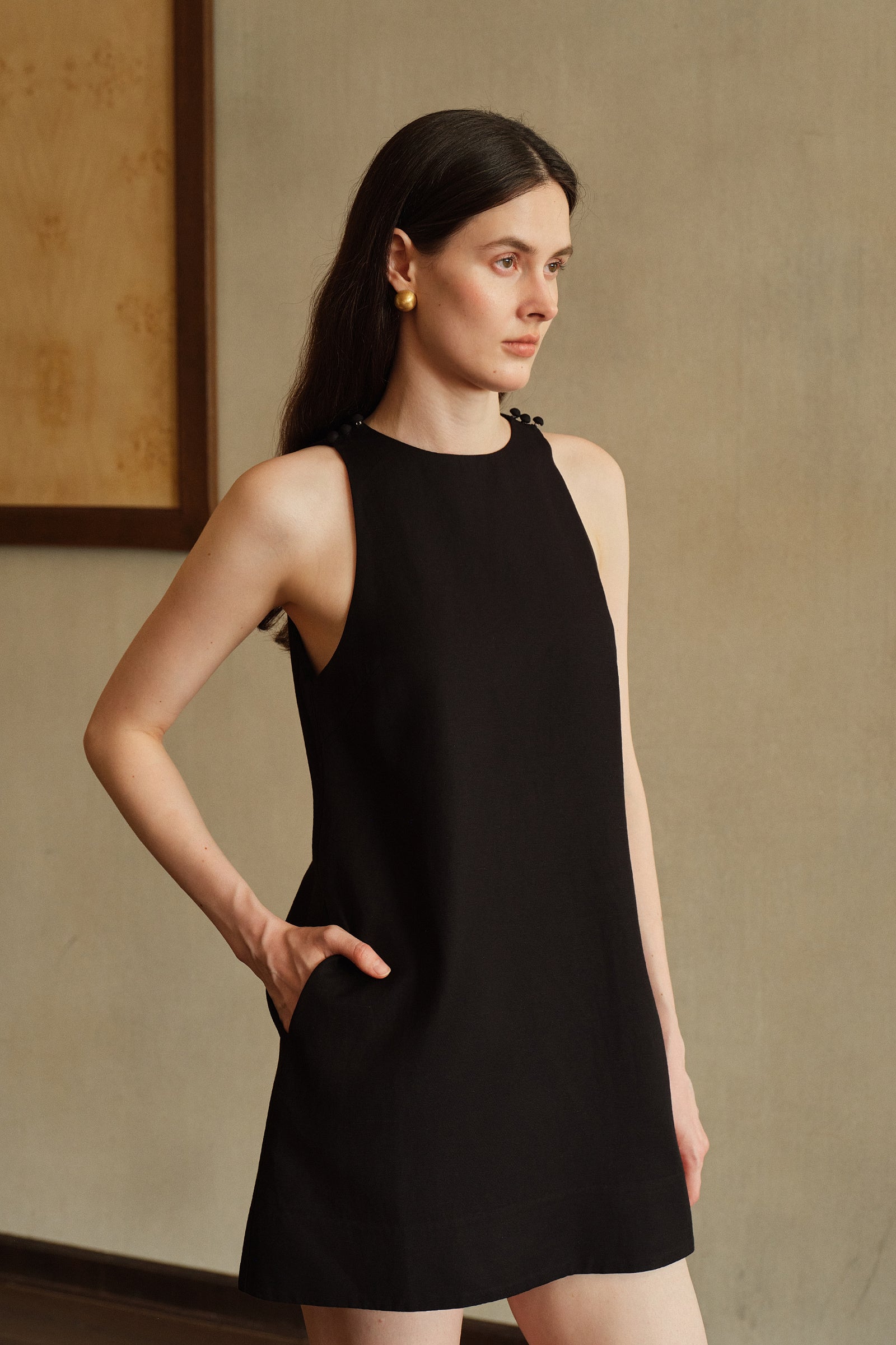 Margo Shift Dress (Black)