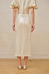 Jaded Midi Skirt (Porcelain Cream)