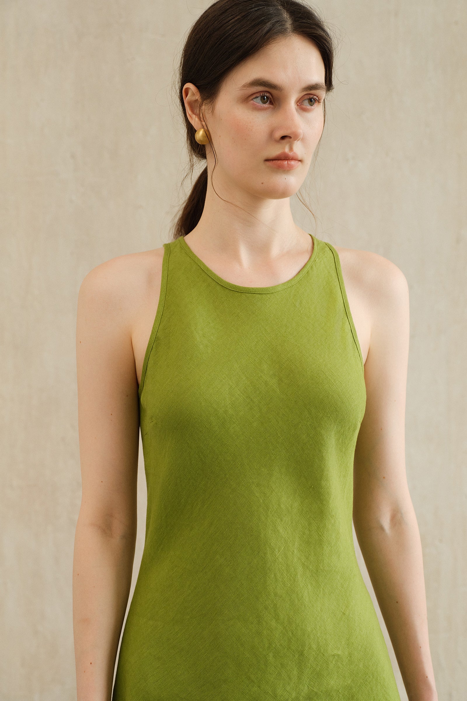 Yarra Linen Dress (Bergamot)