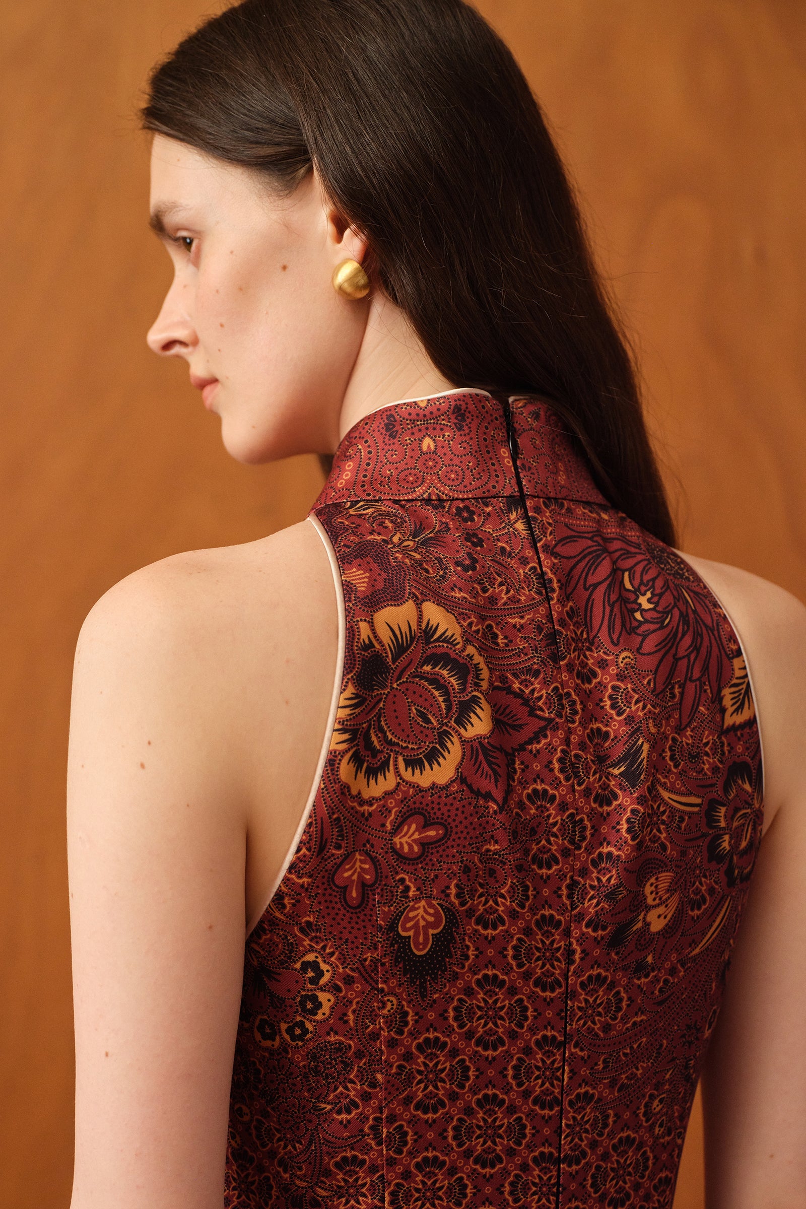 Maya Qipao (Russet)