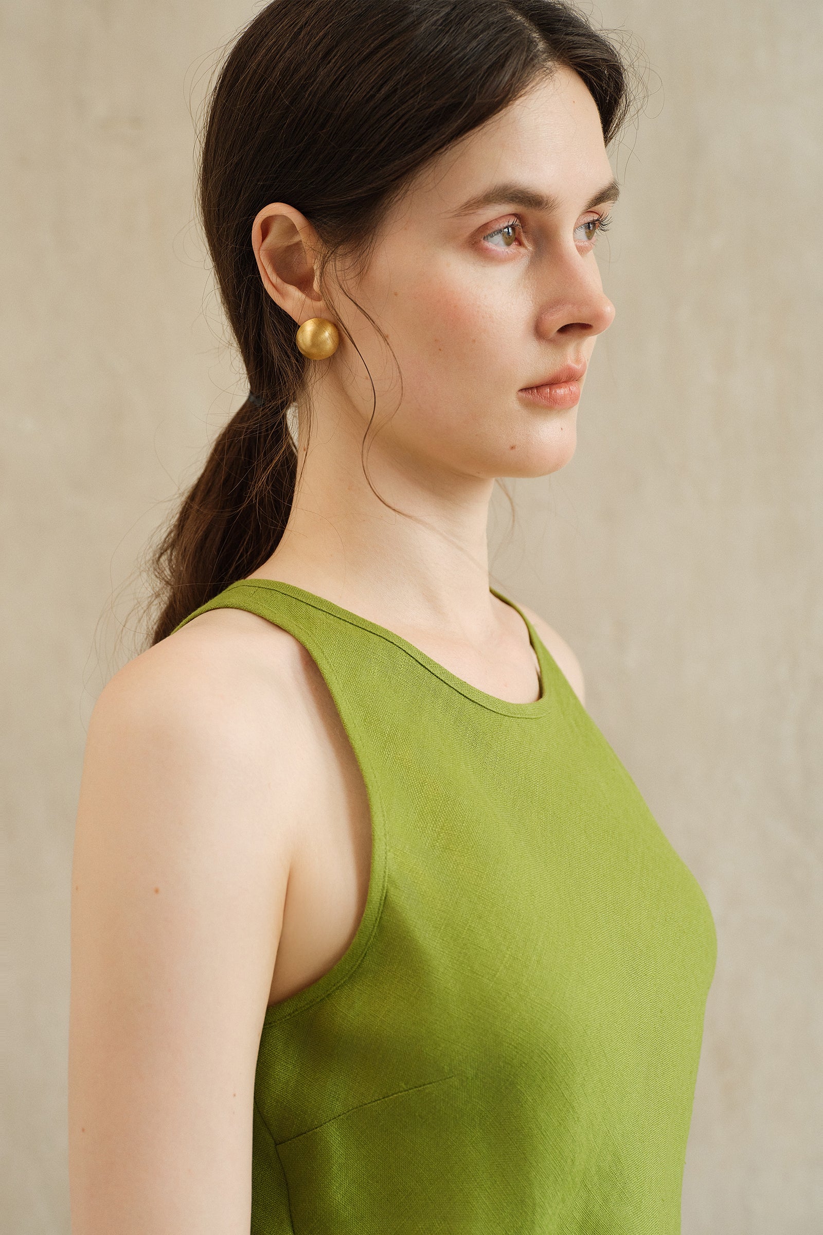 Yarra Linen Dress (Bergamot)