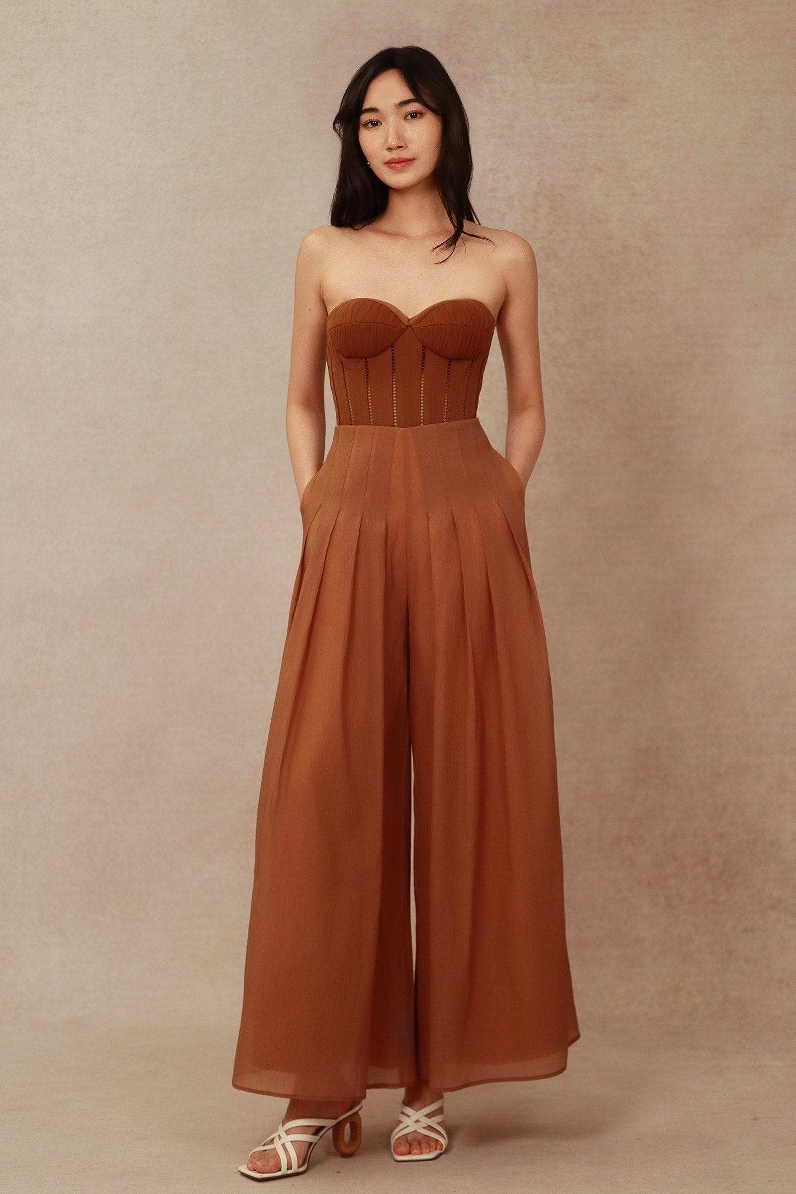 NEW Diox Corset Top (Brown)